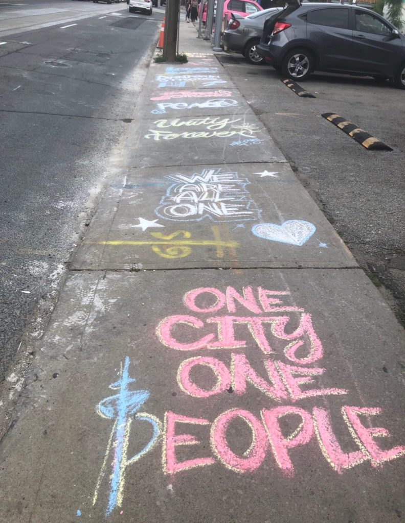 #TorontoStrong artwork with chalk