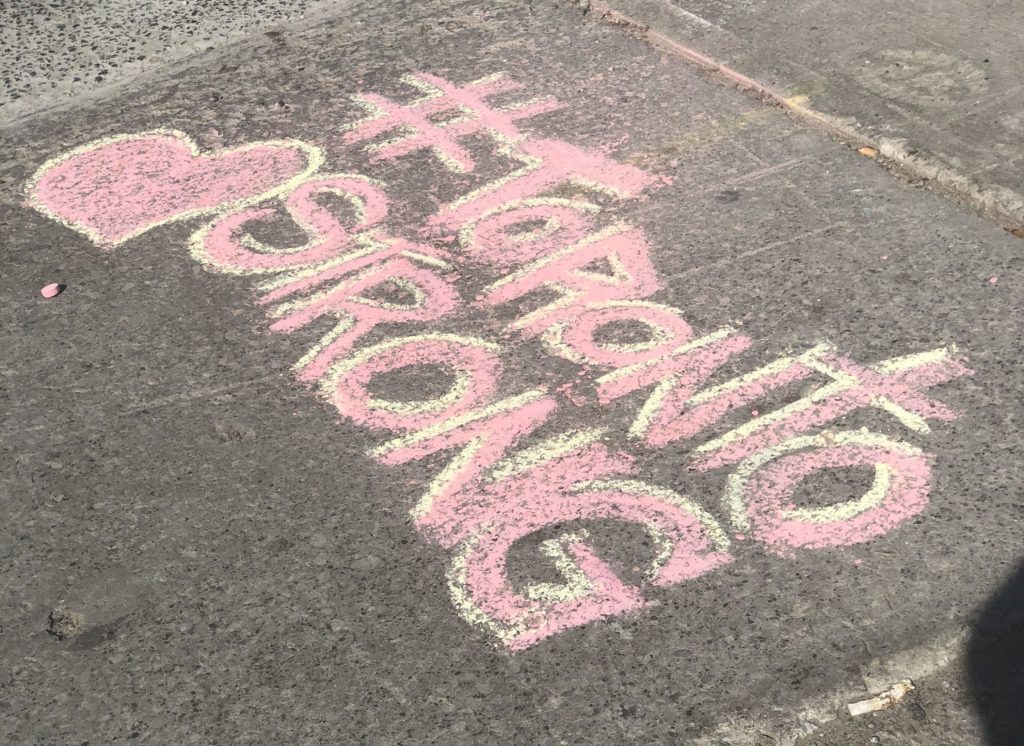 #TorontoStrong artwork with chalk