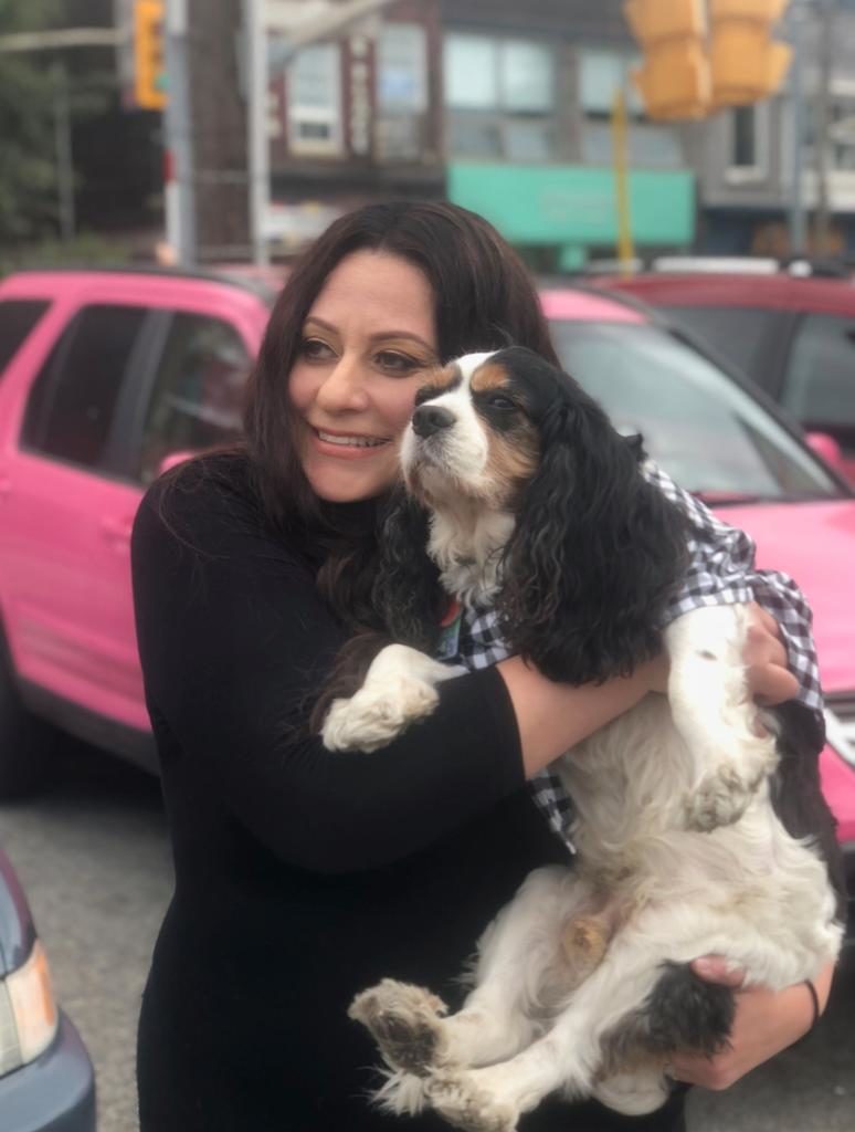 Josie and her rescue dog, Charlie.