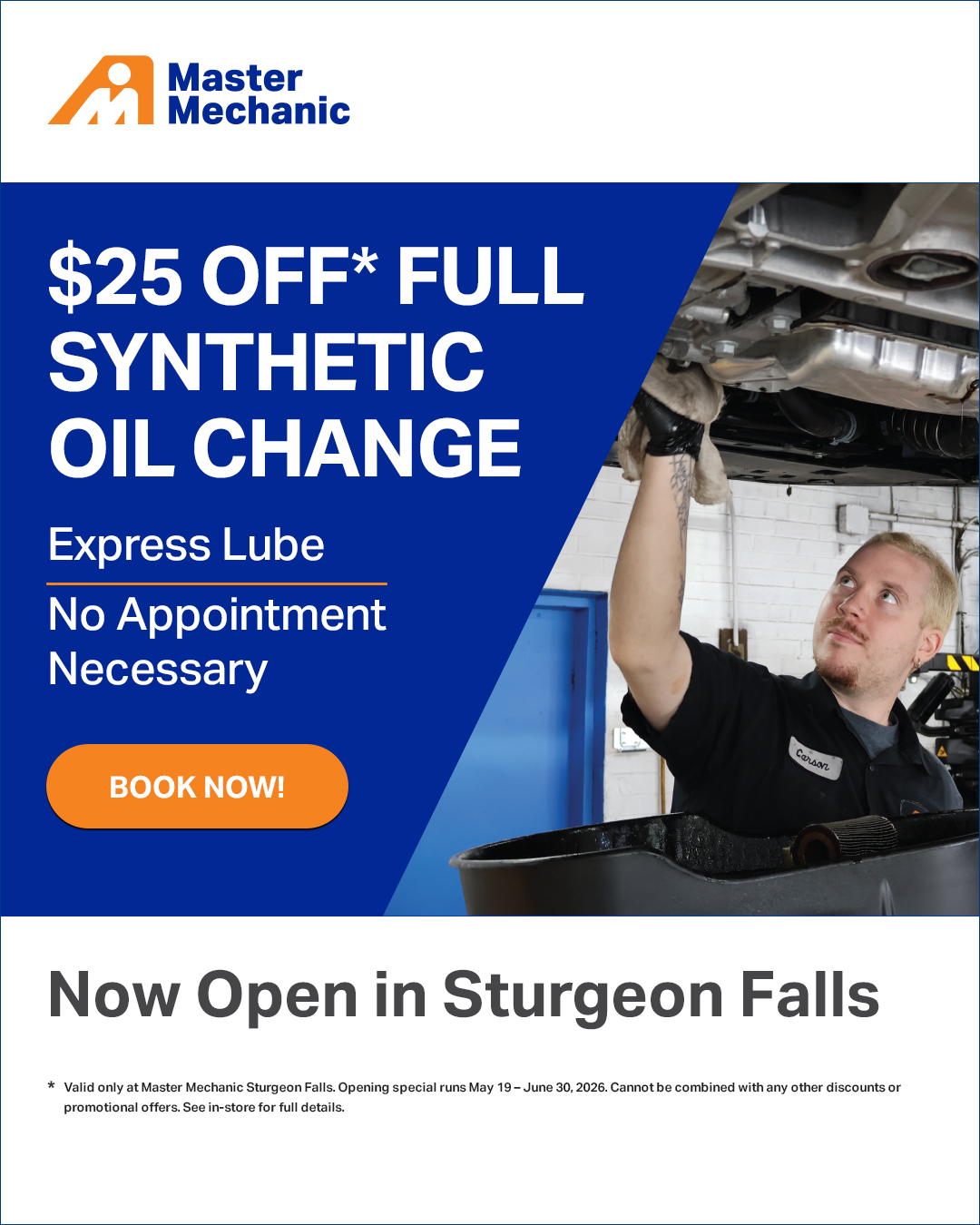 Master Mechanic Sturgeon Falls Promotion